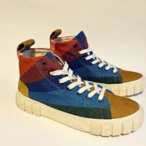 FARM Rio Rainbow Sun Platform High Top Sneakers Women's Size 9.5